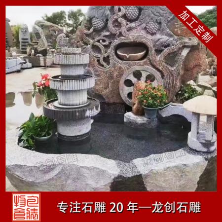 石雕噴泉雕塑廠家 園林景觀石雕噴泉直銷